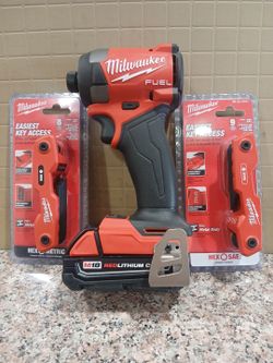 Milwaukee M18 FUEL Impact Driver with Battery and Hex Key Sets