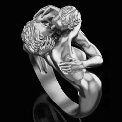 New Hot Style Ring Hugs Kiss Men Woman Ring 