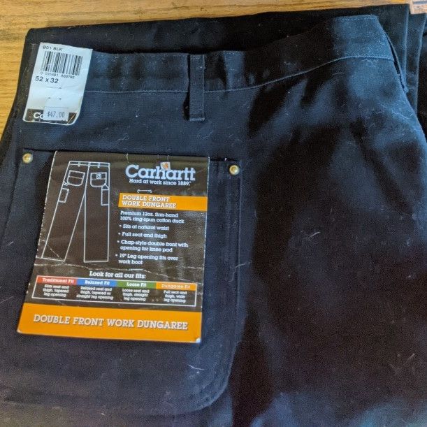 Black Carhartt Double Front Work Pants