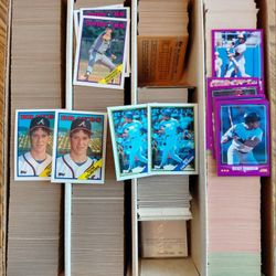 Box Of Baseball Cards, Topps And Score