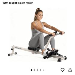 FEIERDUN Hydraulic Rowing Machine for Home, Compact Adjustable Rower with 12 Resistance Levels, 300L