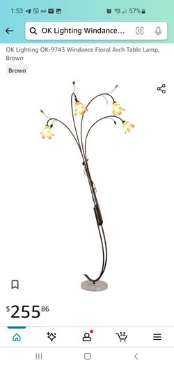 New Windance Floral Arch Lamp