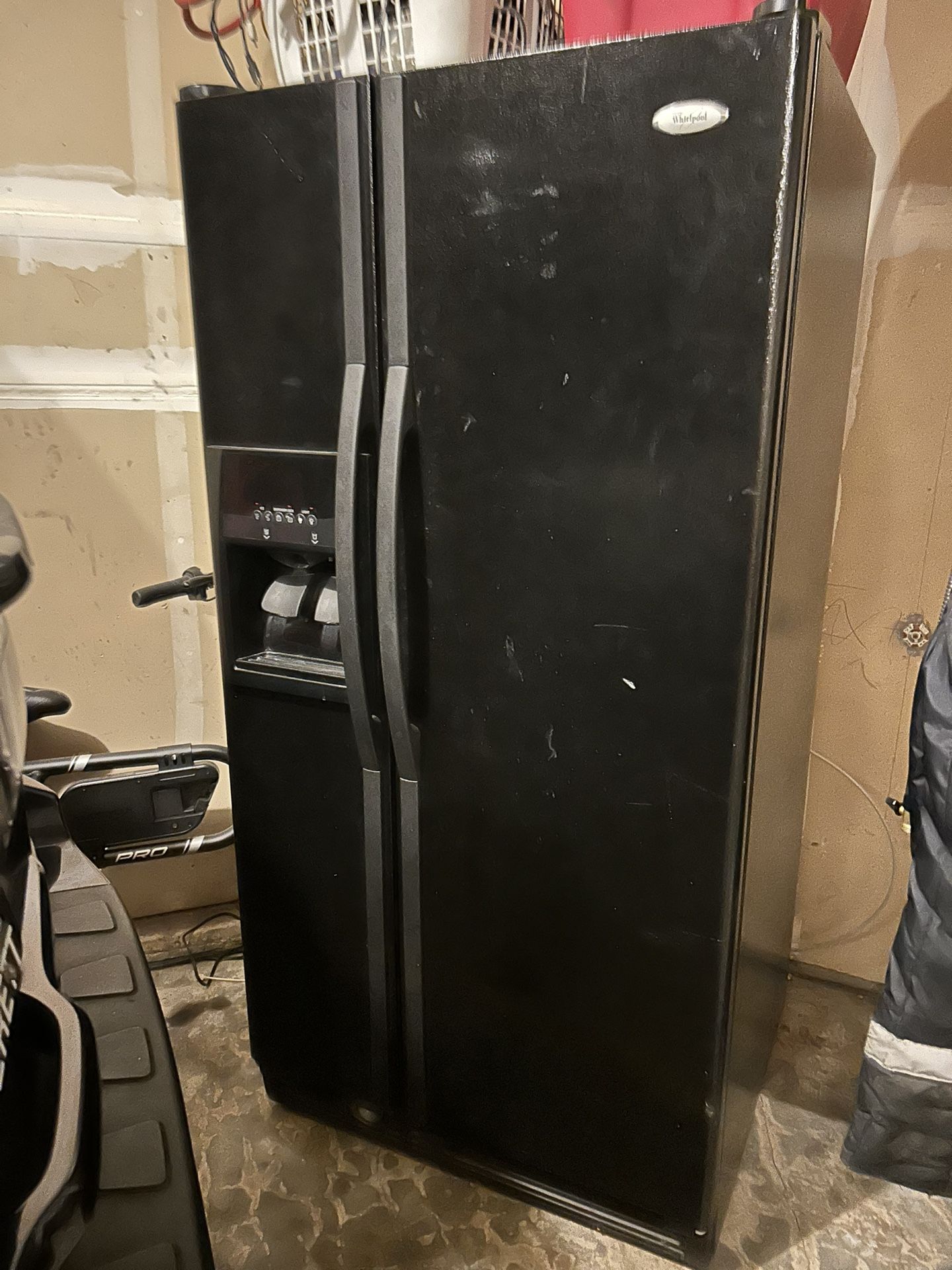 Black Whirlpool Refrigerator