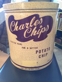 Charles Chip vintage potato chip tin