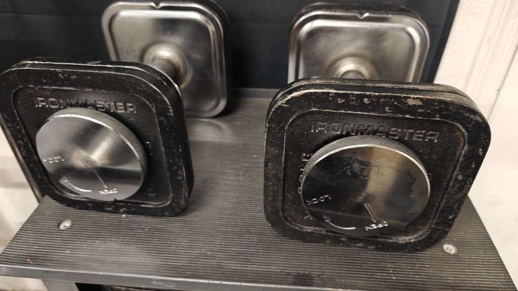 Ironmaster 75lb Dumbbells With Stand