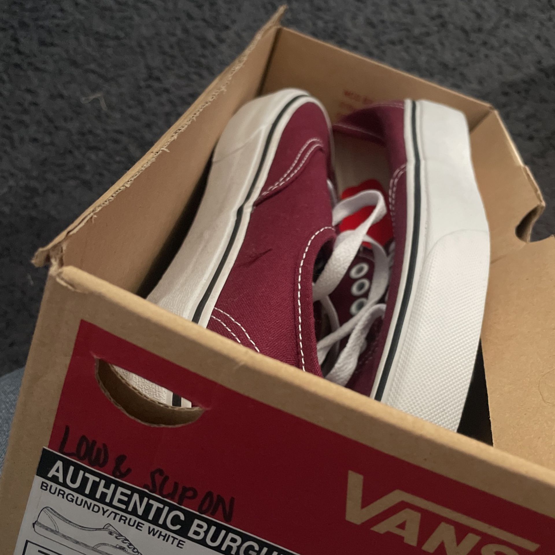 New Burgundy Vans Shoes for Sale in Victorville, CA - OfferUp