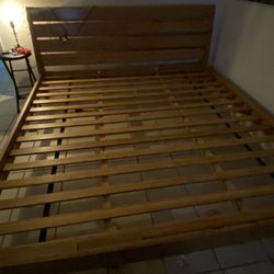 Barely used king size set with light up armoire 