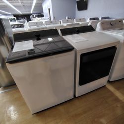 $1298 LG 5.T CU FT + 7.3 CU FT GAS DRYER SET, FULLY TESTED, 1 YR WARRANTY