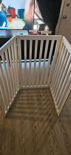 White dog gate
