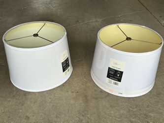 White lamp shade by Mainstays— set of 2