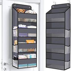 WISELIFE Over The Door Organizer Storage with 4 Large Pockets Door Hanging Organizer