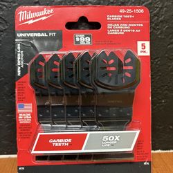 Milwaukee 49-25-1506 Oscillating Multi-Tool Metal Blade Kit - 5-Pack