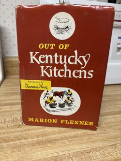 Vintage 1949 Out Of Kentucky Kitchens Cookbook Marion Flexner hardback dustcover USA