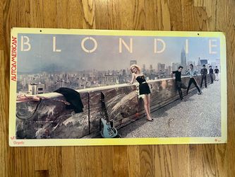 Original 1980 Blondie AutoAmerican Promotional Wall Hanging 38” x 21”