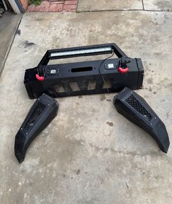 Toyota Tundra Front Bumper Textured Black with LED Lights