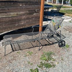 Rod Iron Chaise Lounge