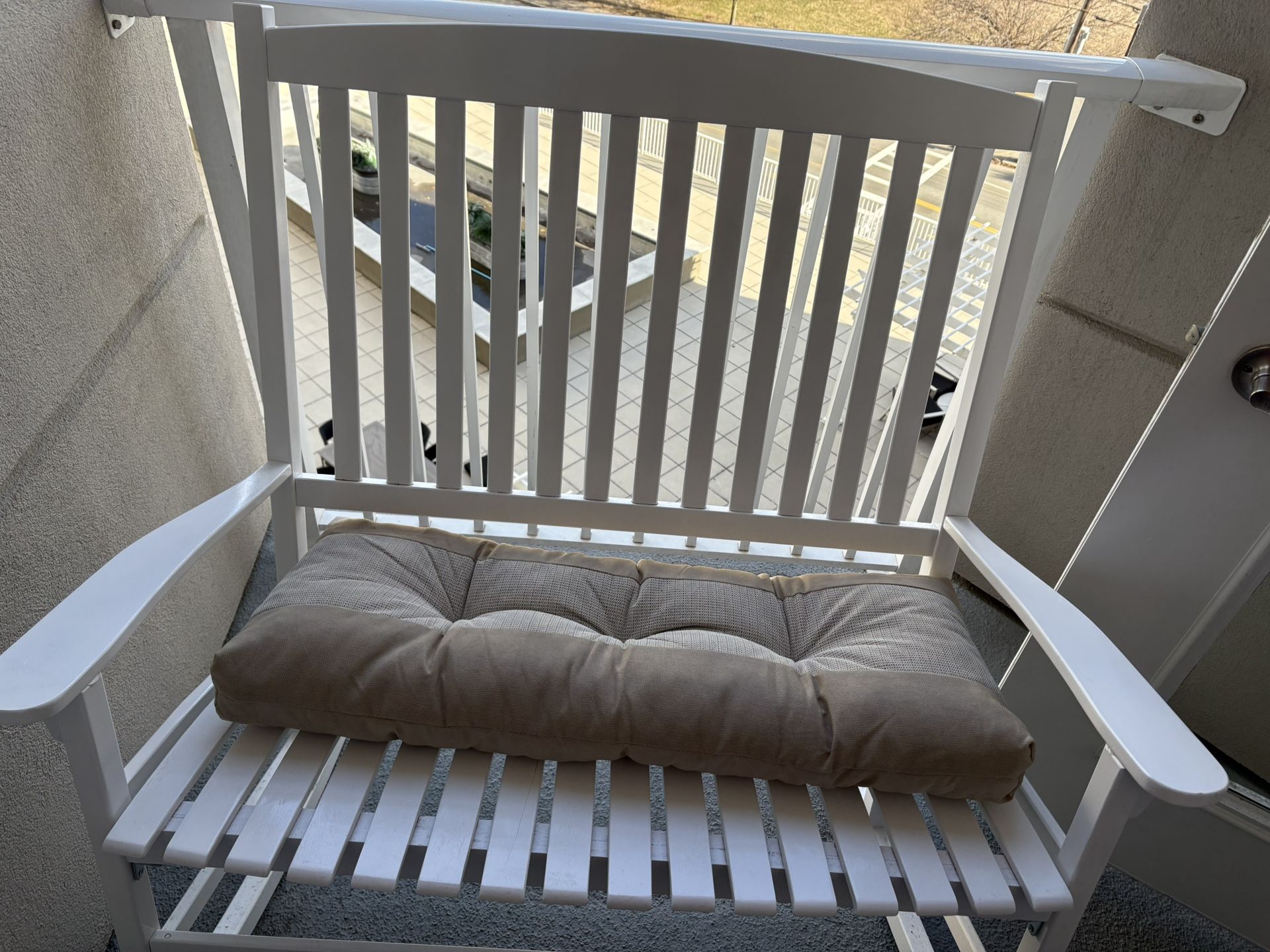 White Two Seat Rocker High Weight Capacity