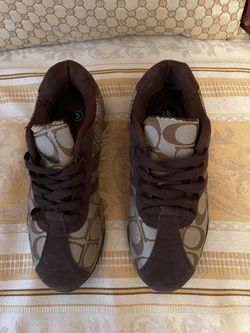 Coach Brown Signature Sneakers Size 5