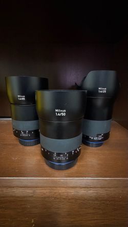 ZEISS Milvus Lens Set – 25mm 1.4 / 50mm 1.4 / 85mm 1.4 – Canon EF