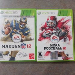 NCAA 12 and Madden 12 Xbox 360