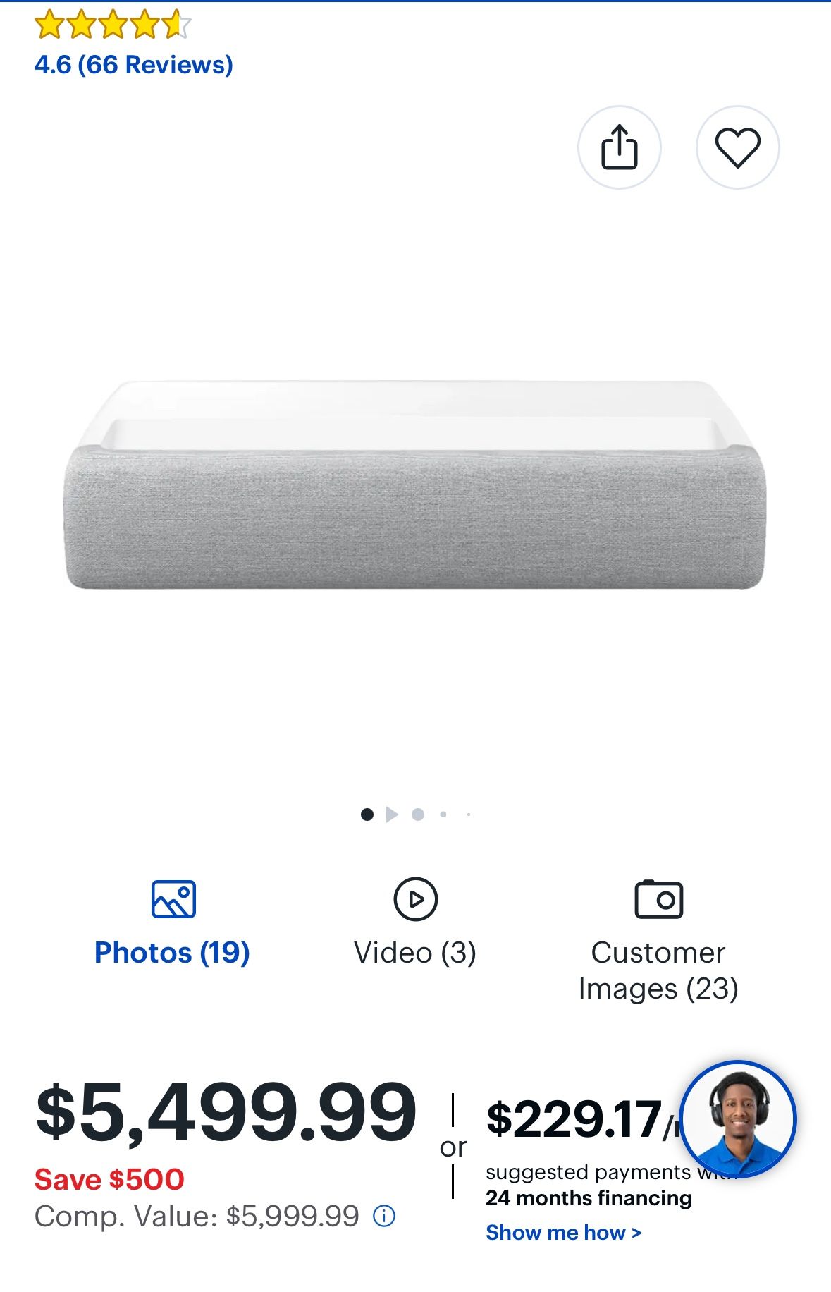 Samsung LSP9 130” 4K Short Throw Projector