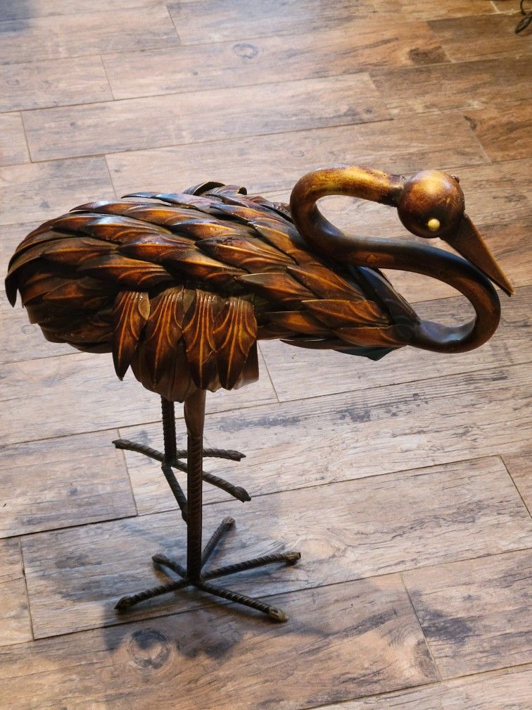Heron Crane Bird Metal Art Sculpture