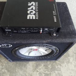 12 Inches Subwoofer And Amplifier Boss
