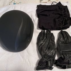Fulmer Hombre DOT Motorcycle Helmet with Riding Gloves