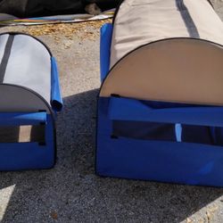 Pet Kennels They Flatten For Easy Storage, Big One Is $50 Small One Sold Measurement In Details 