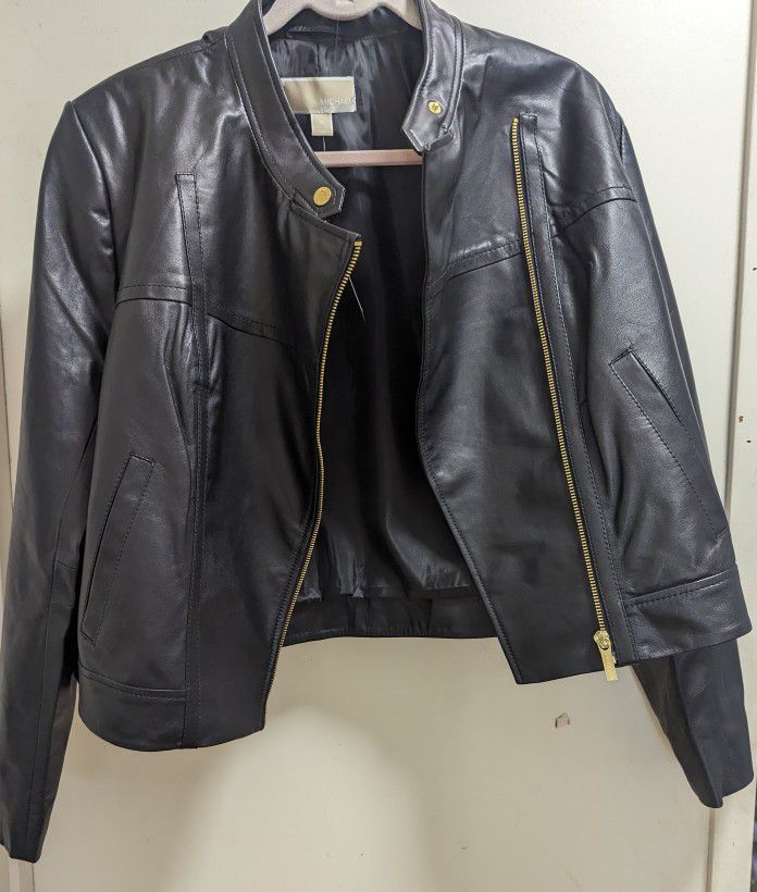 women's Michael kors leather jacket