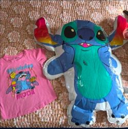 Stitch Birthday Balloon And Tshirt