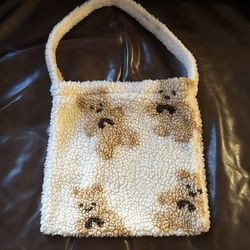 Teddy Bear Plush Tote Bag Purse