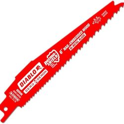 Diablo 6" 6/12 TPI Wood Cutting Reciprocating Saw Blade 15 Pack 