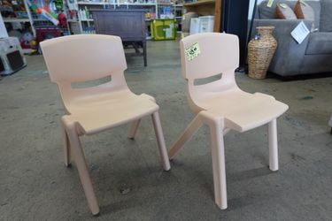 2-Pack Flash Furniture Natural Plastic Stackable School Chairs
