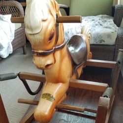 Vintage Toy Horse Wonder Mare 1950s Wood Frame