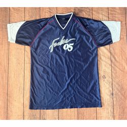 Men’s Size L Vintage Y2K FUBU 05 Embroidered Navy Blue Jersey