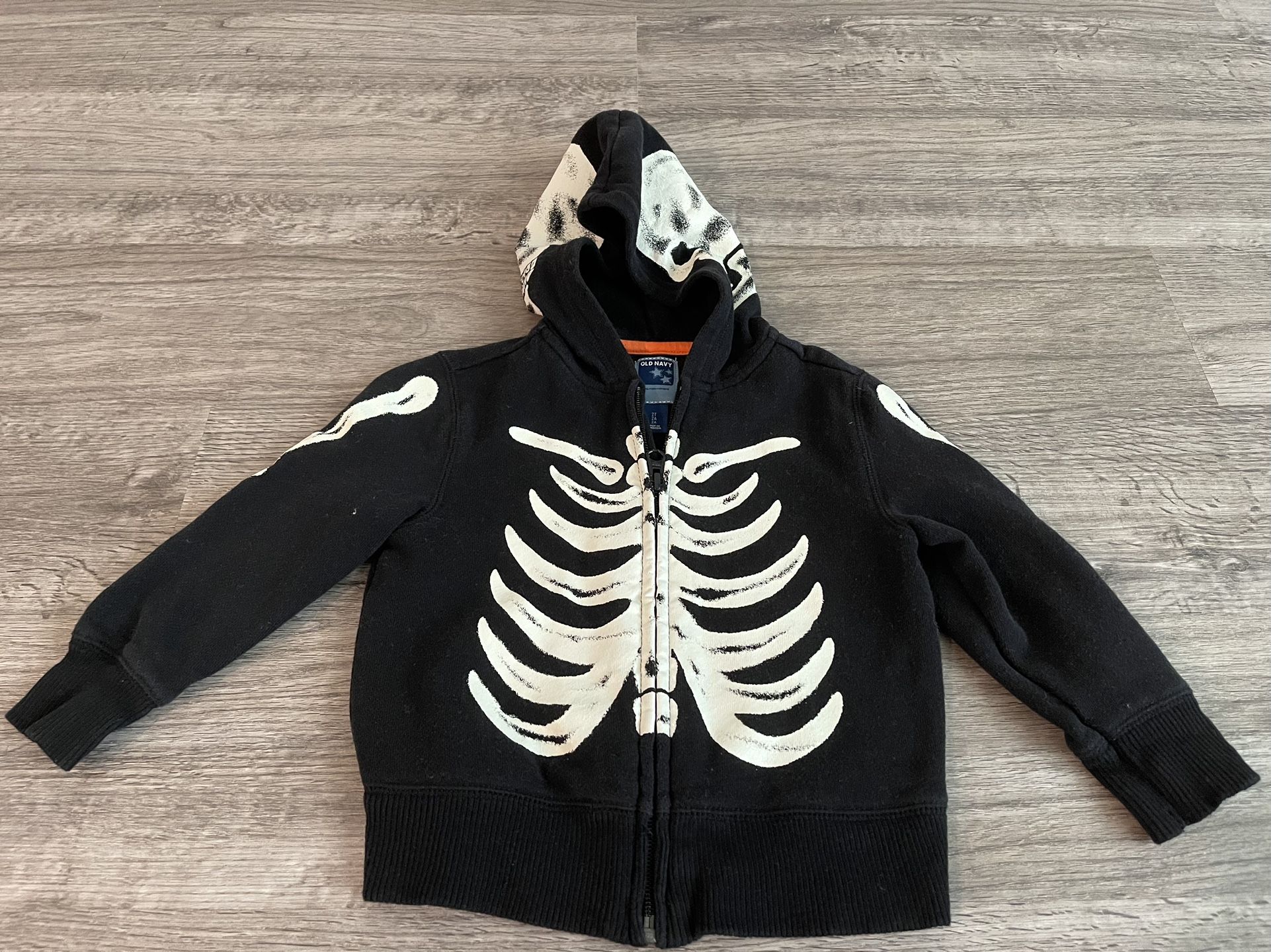 Black Skeleton Print Jacket Size 2T.
