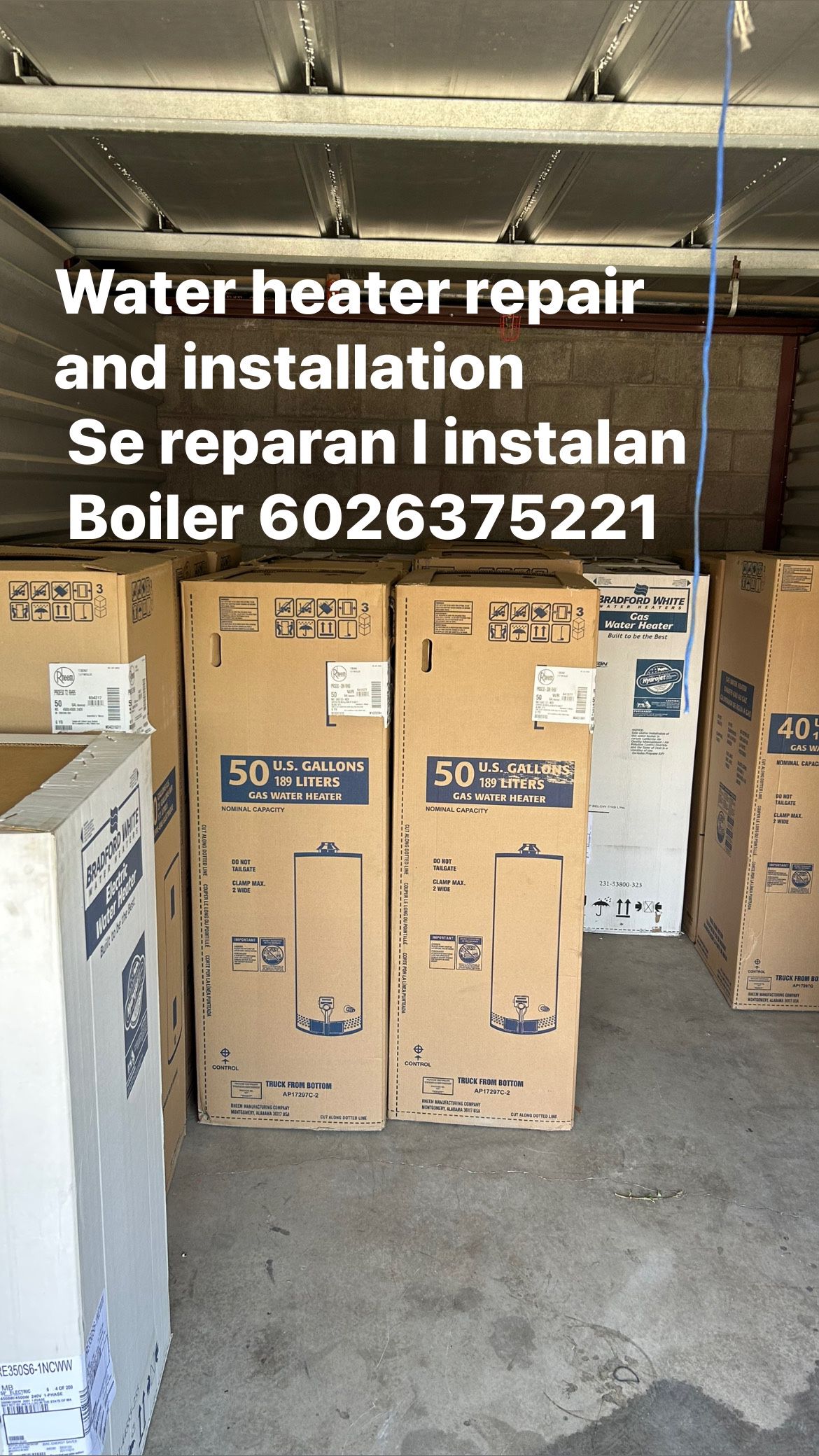 New In Box Water Heaters 