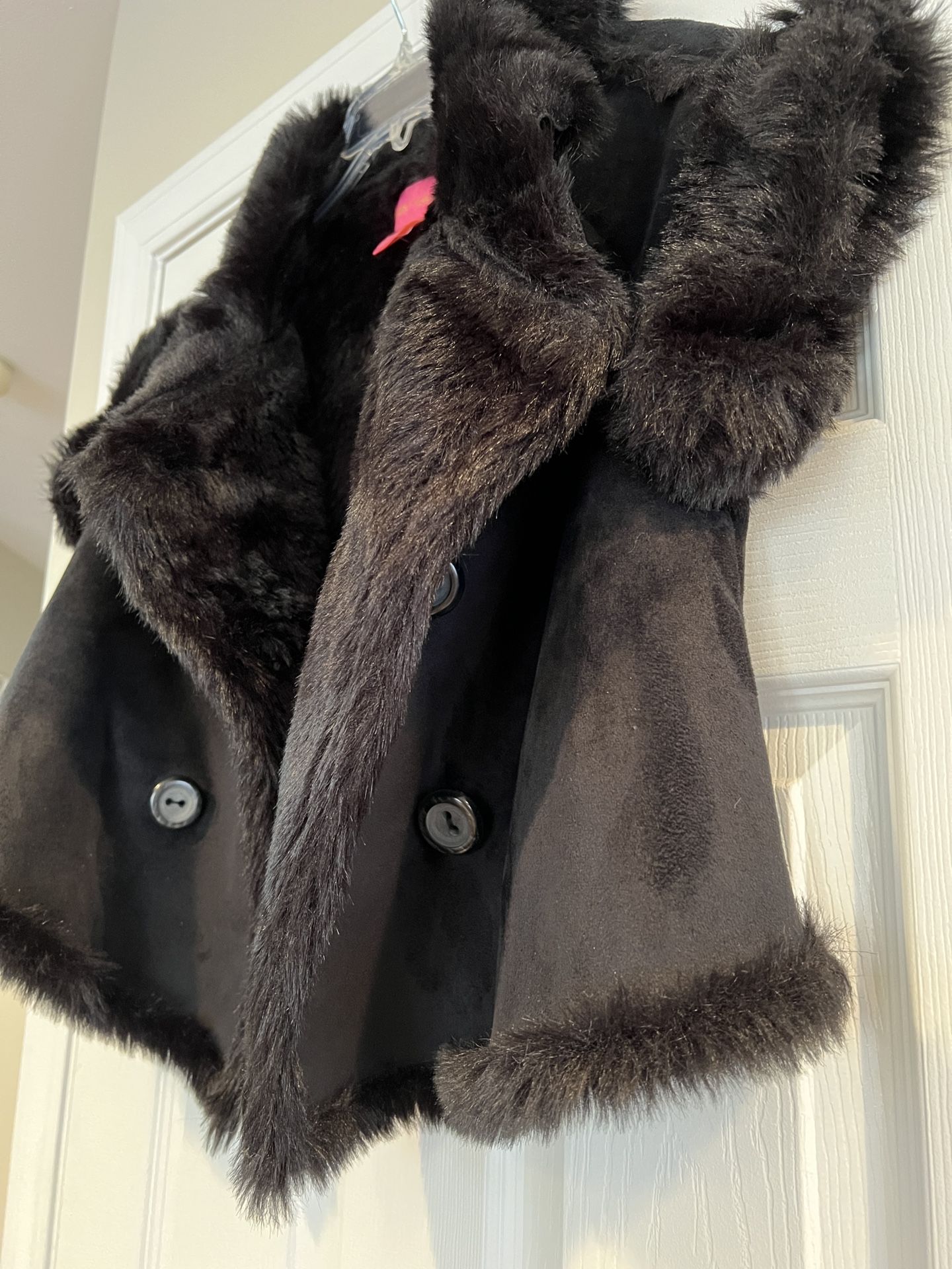 Betsey Johnson Black Faux fur Vest OSFA