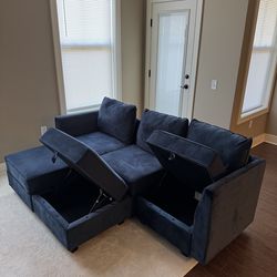 Modular couch with storage
