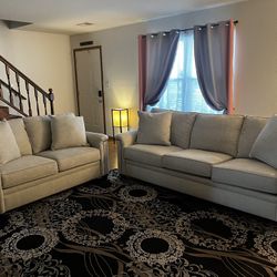 Beige Sofa And Loveseat 