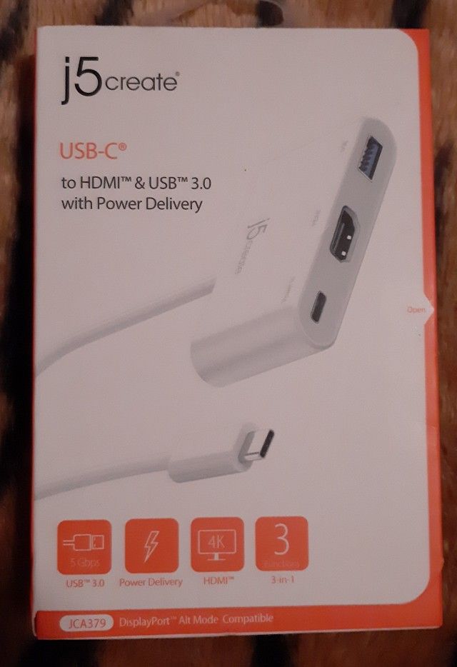 J5 Create USB-C To HDMI & USB 3.0 With Power Delivery