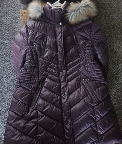 Laundry by Shelli Segal Women Puffer Jacket Detachable Faux Fur Los Angeles