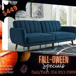 Blue Velvet Futon ( Ask For Jose )