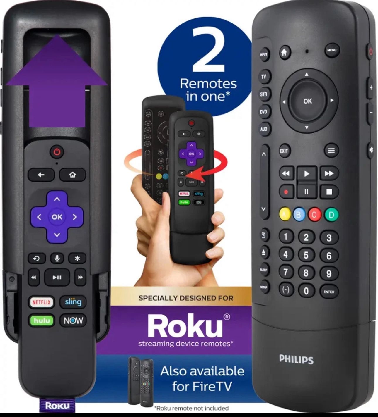 Philips Elite Plus SRP2024R/27 Four Device Universal Remote Control For Roku