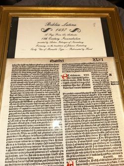 RARE!!!  1495 AUTHENTICATED  BIBLICAL PAGE RED INITIALS