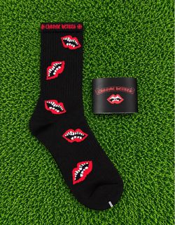 Black Chrome Heart Socks