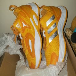 bright yellow adidas basketball shoes