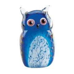 BLUE OWL ART GLASS