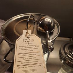 NEW Twine Living Co. Galvanized Metal Ice Bucket & Scoop!